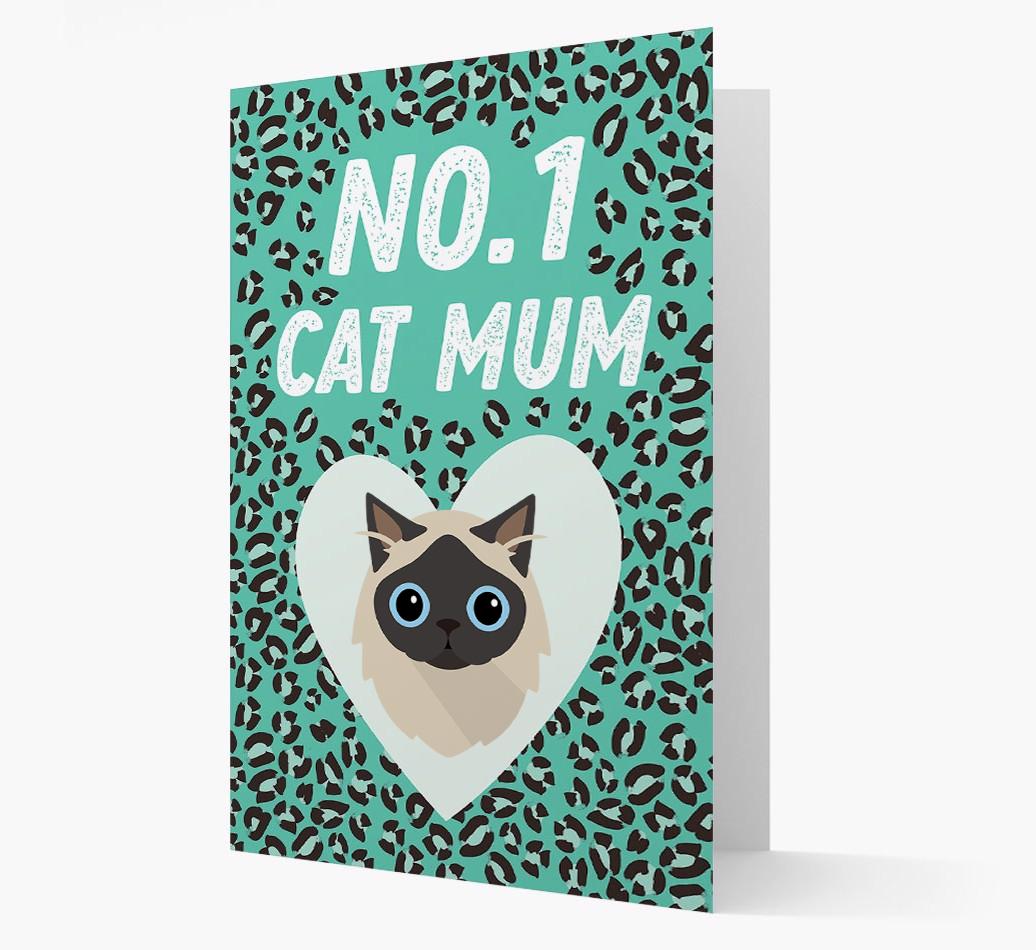 'No.1 Cat Mum' - Personalised {breedCommonName} Card