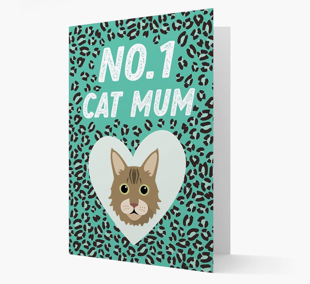 'No.1 Cat Mum' - Personalised {breedCommonName} Card