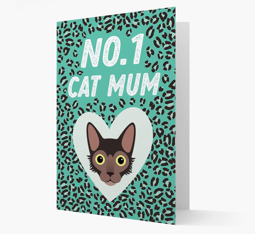 'No.1 Cat Mum' - Personalised {breedCommonName} Card