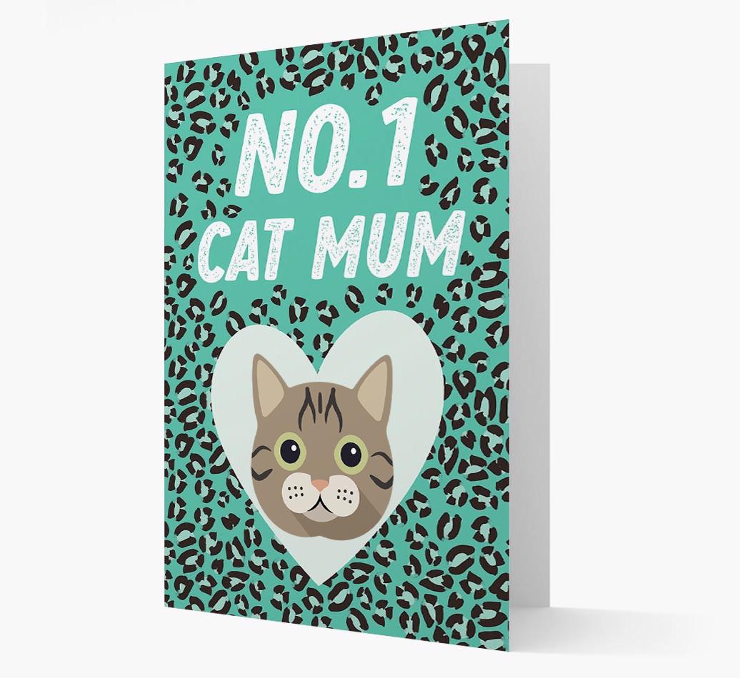 'No.1 Cat Mum' - Personalised {breedCommonName} Card