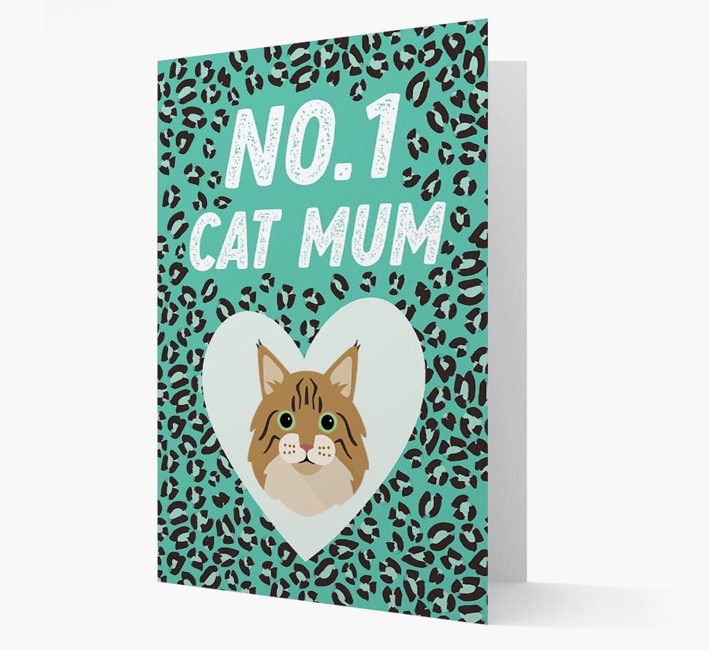 'No.1 Cat Mum' - Personalised {breedCommonName} Card
