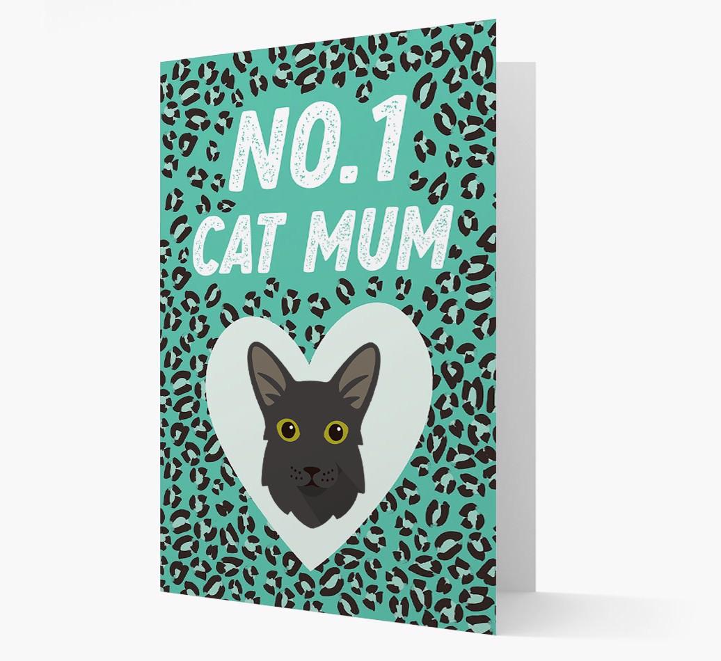 'No.1 Cat Mum' - Personalised {breedCommonName} Card