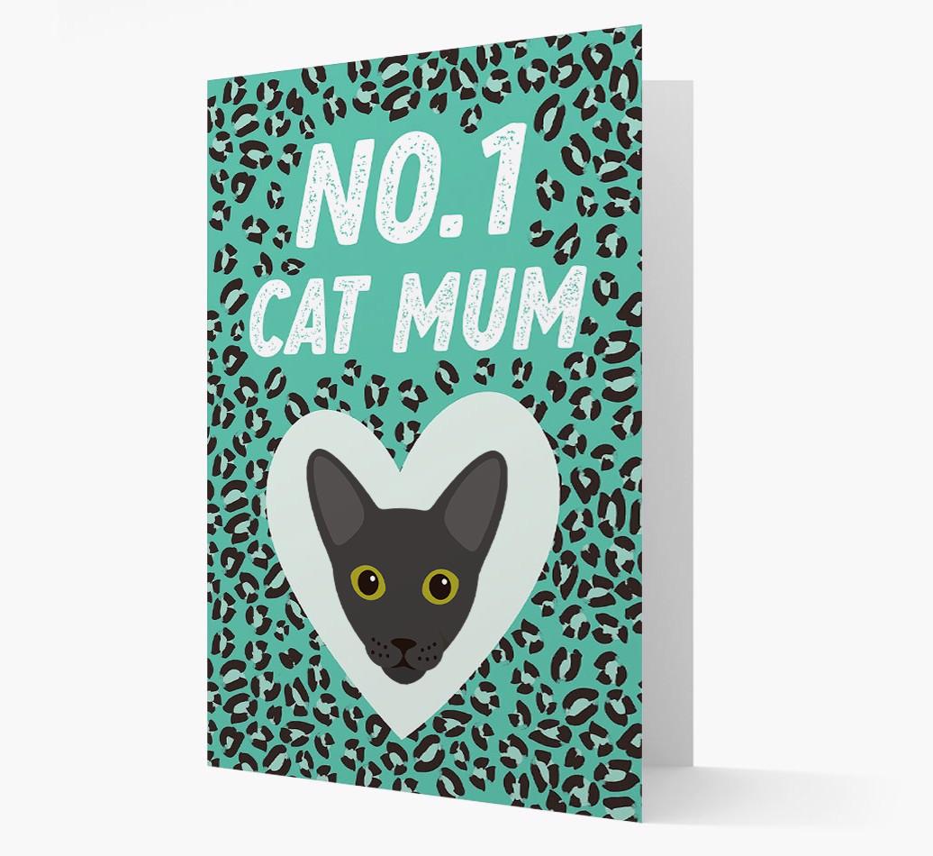 'No.1 Cat Mum' - Personalised {breedCommonName} Card