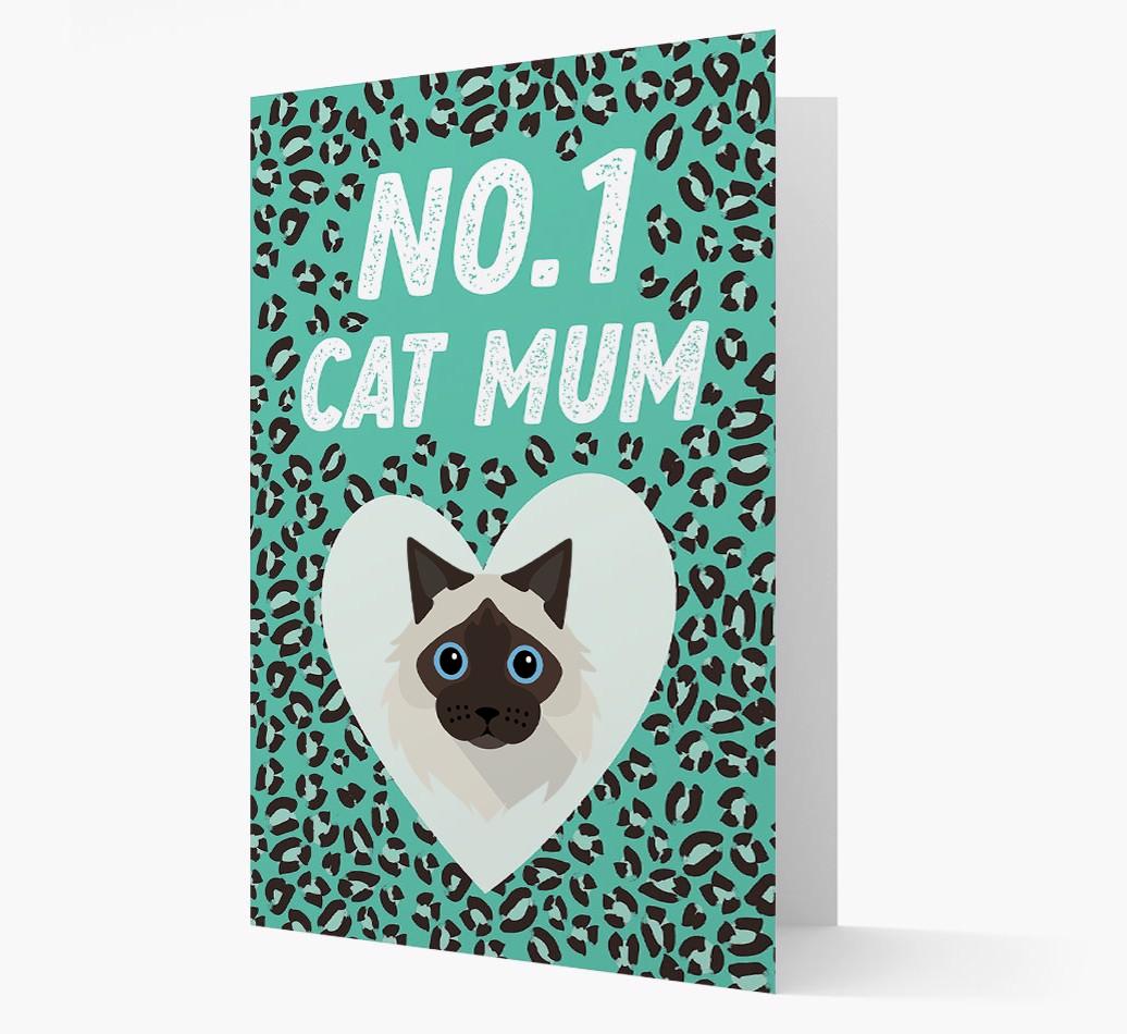 'No.1 Cat Mum' - Personalised {breedCommonName} Card