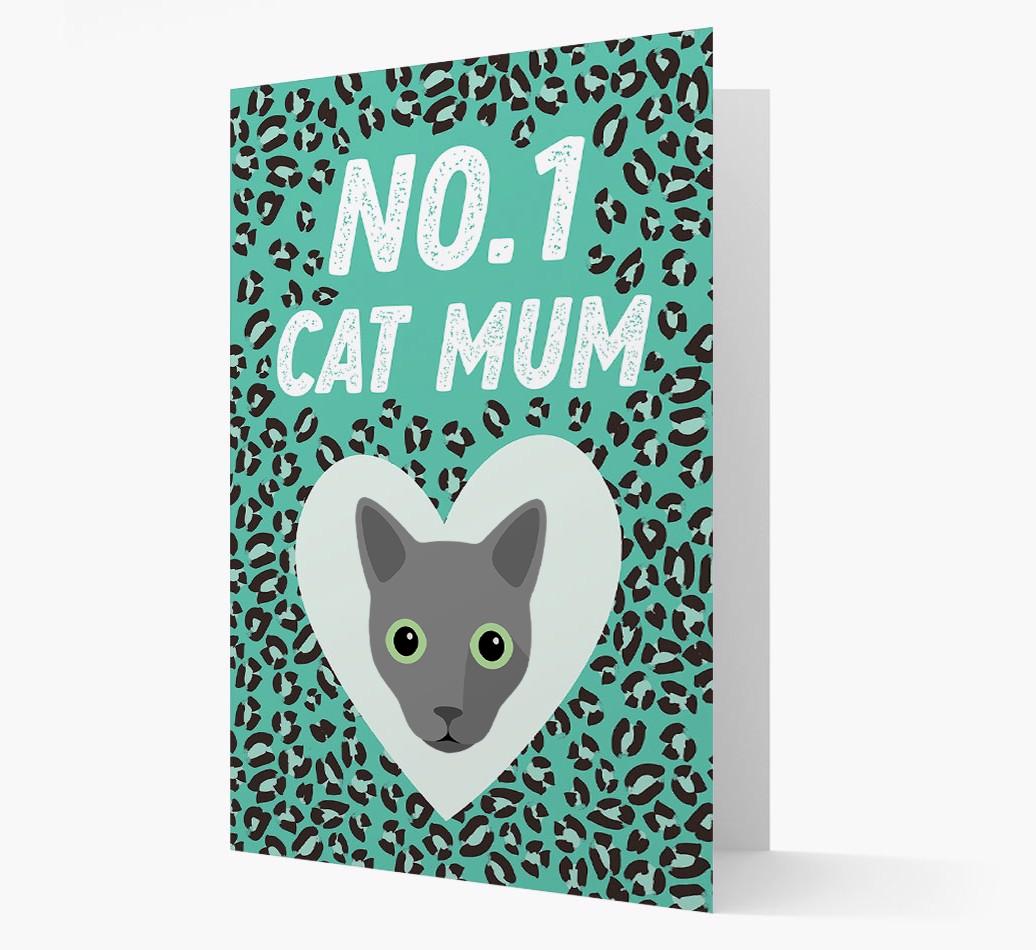 'No.1 Cat Mum' - Personalised {breedCommonName} Card
