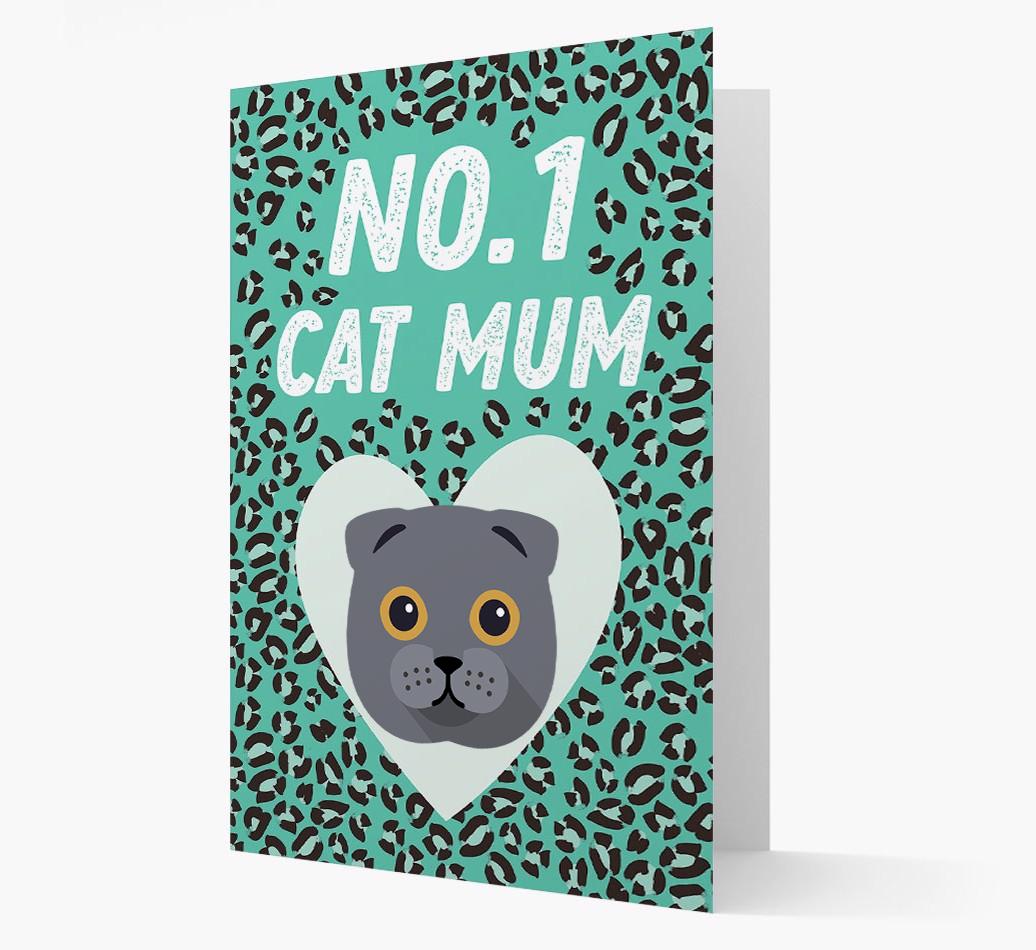 'No.1 Cat Mum' - Personalised {breedCommonName} Card