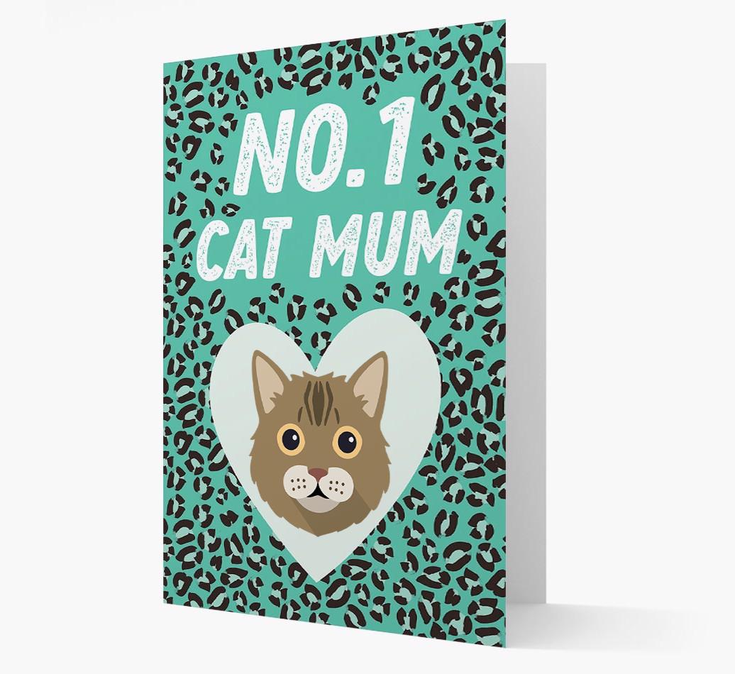 'No.1 Cat Mum' - Personalised {breedCommonName} Card