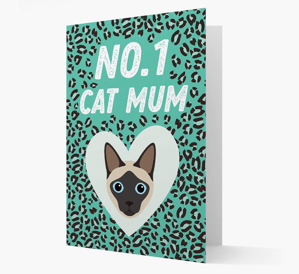 'No.1 Cat Mum' - Personalised {breedCommonName} Card