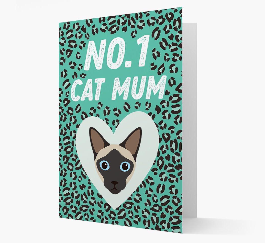 'No.1 Cat Mum' - Personalised {breedCommonName} Card