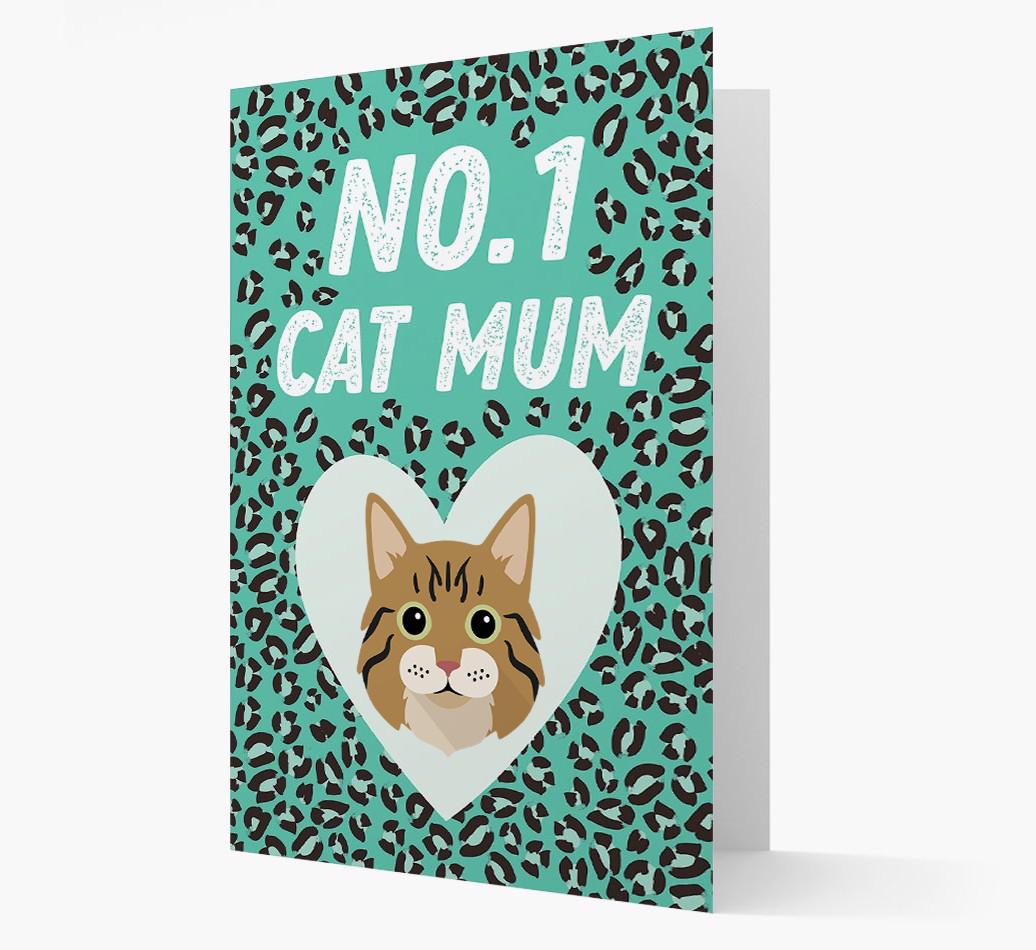 'No.1 Cat Mum' - Personalised {breedCommonName} Card