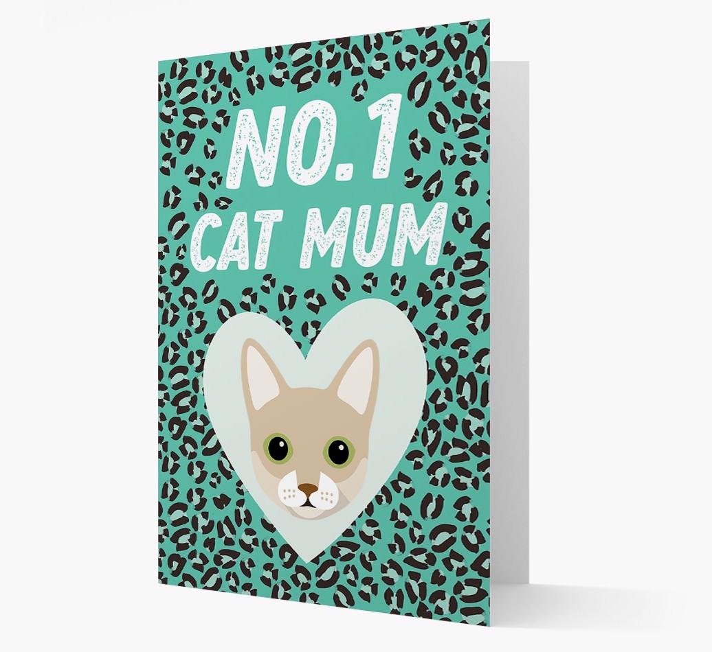 'No.1 Cat Mum' - Personalised {breedCommonName} Card