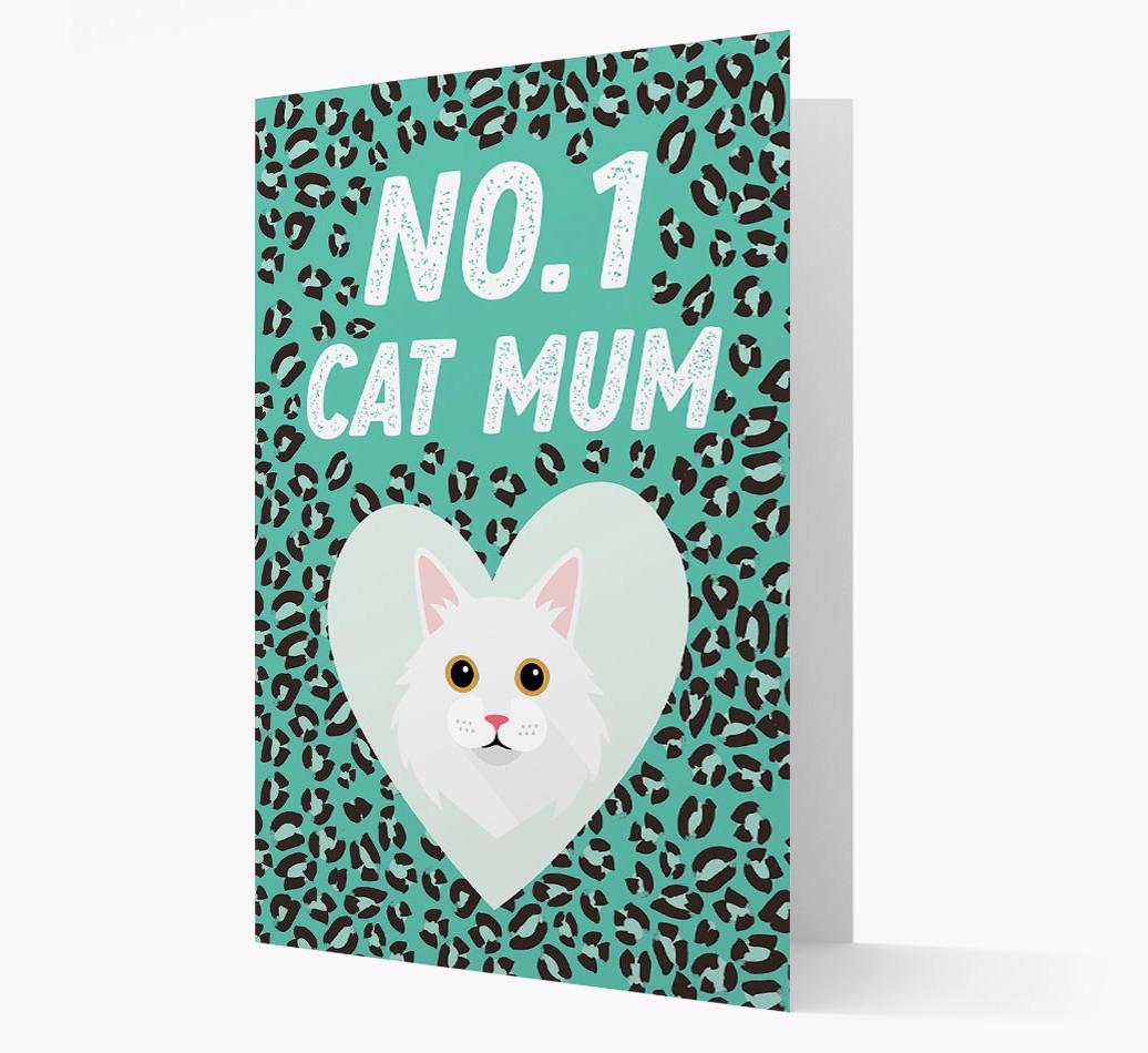 'No.1 Cat Mum' - Personalised {breedCommonName} Card