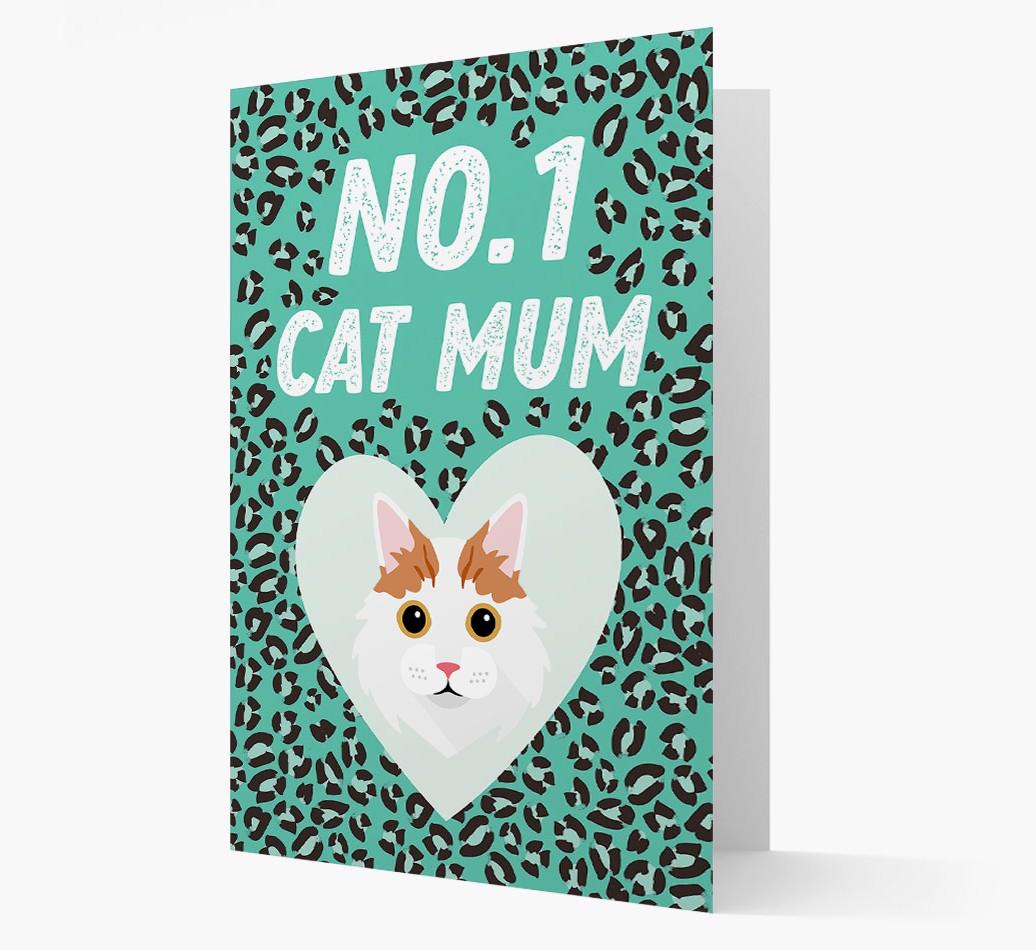 'No.1 Cat Mum' - Personalised {breedCommonName} Card