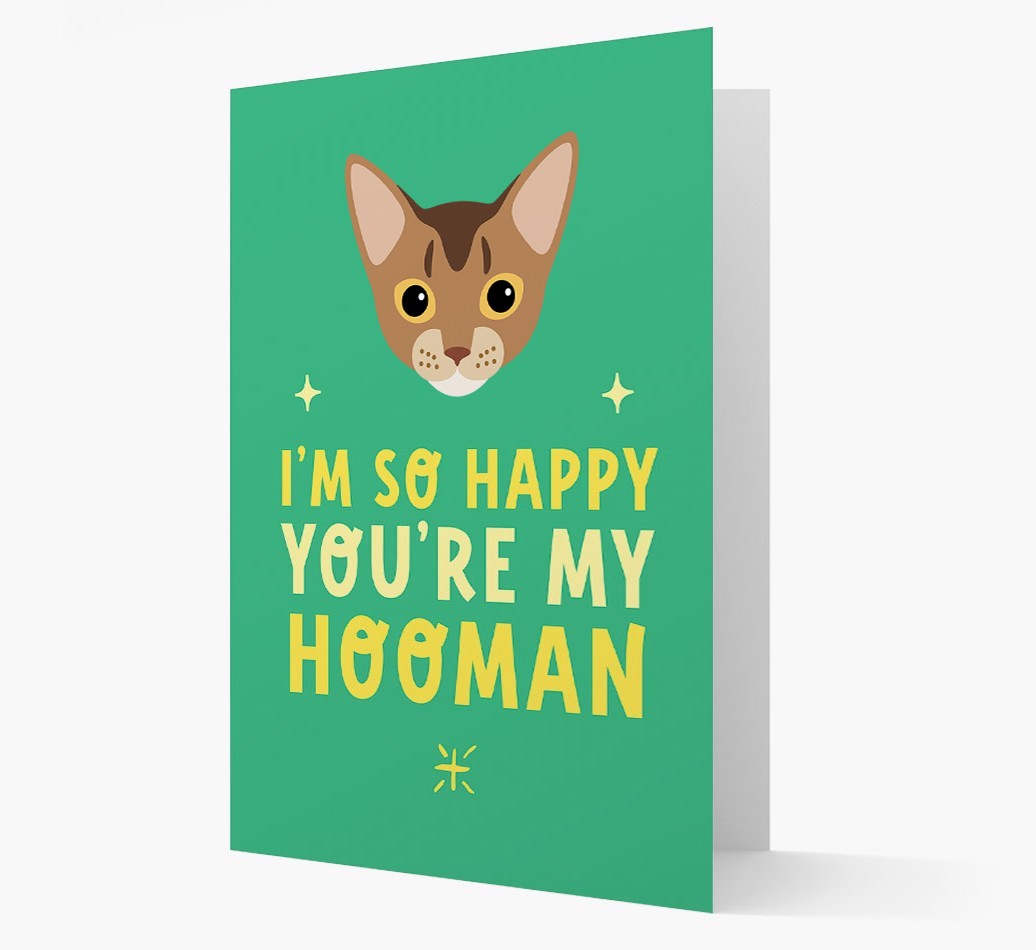 'Happy You're My Hooman' - Personalised {breedCommonName} Card