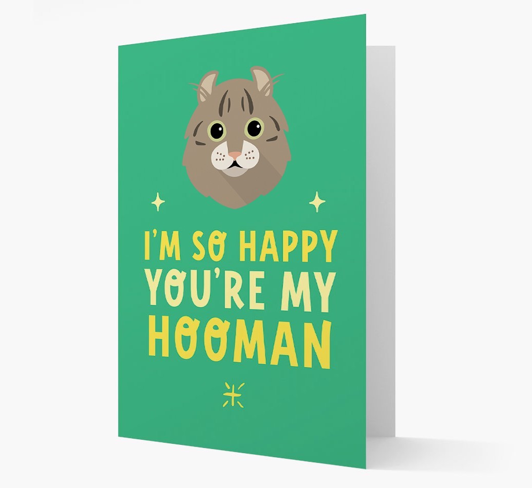 'Happy You're My Hooman' - Personalised {breedCommonName} Card