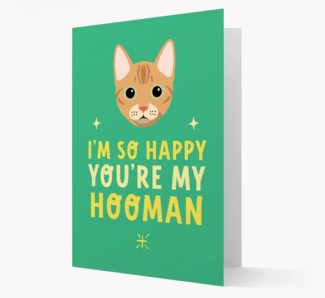 'Happy You're My Hooman' - Personalised {breedCommonName} Card