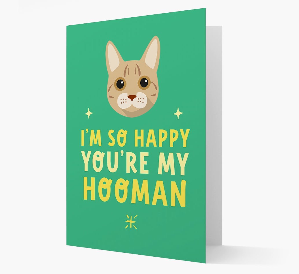 'Happy You're My Hooman' - Personalised {breedCommonName} Card