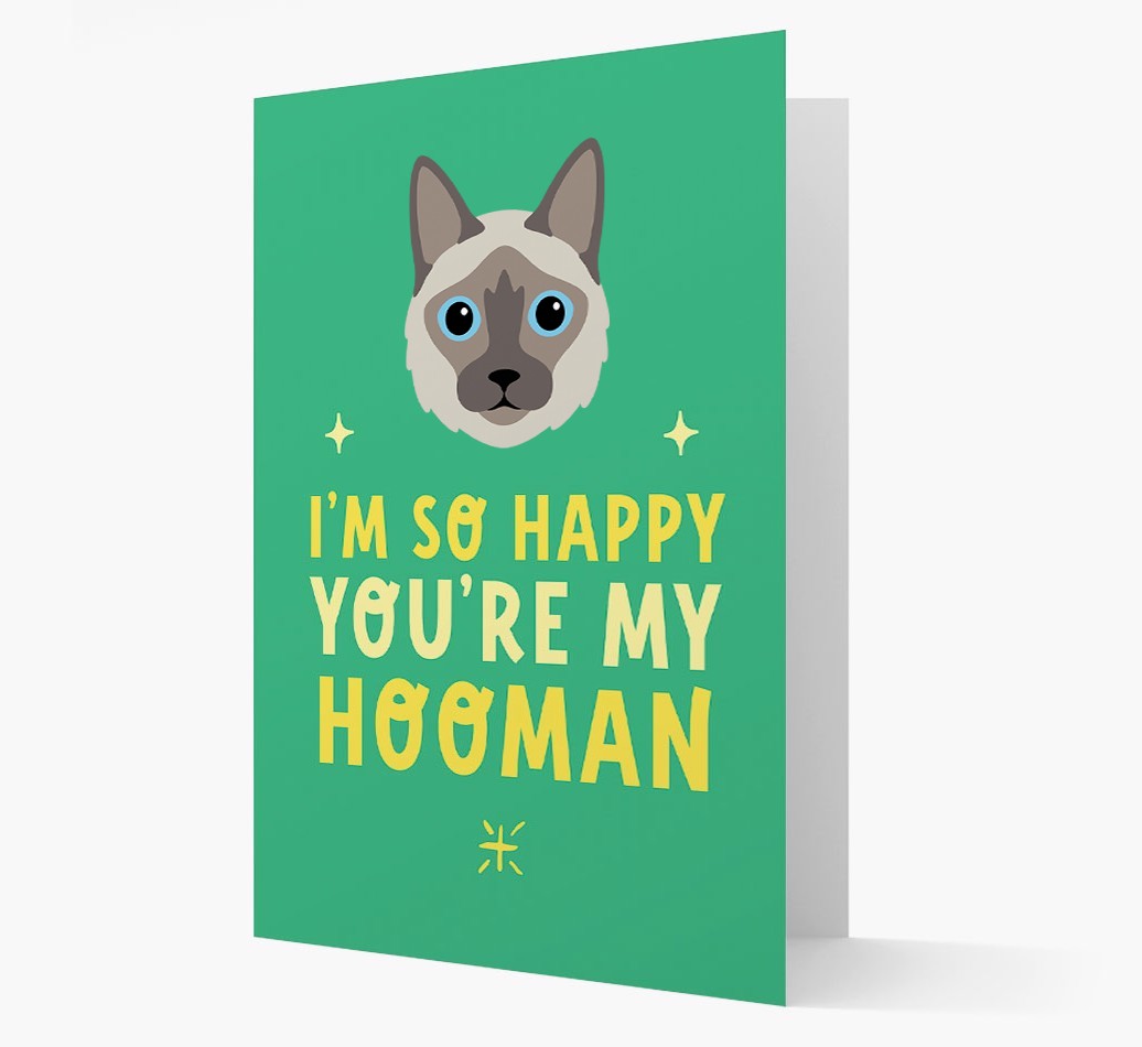 'Happy You're My Hooman' - Personalised {breedCommonName} Card