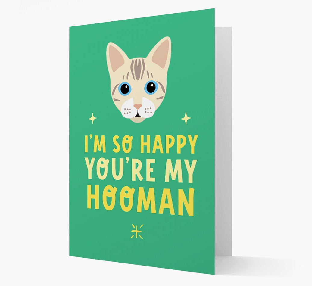 'Happy You're My Hooman' - Personalised {breedCommonName} Card