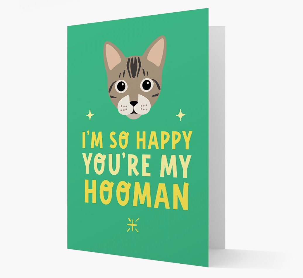 'Happy You're My Hooman' - Personalised {breedCommonName} Card