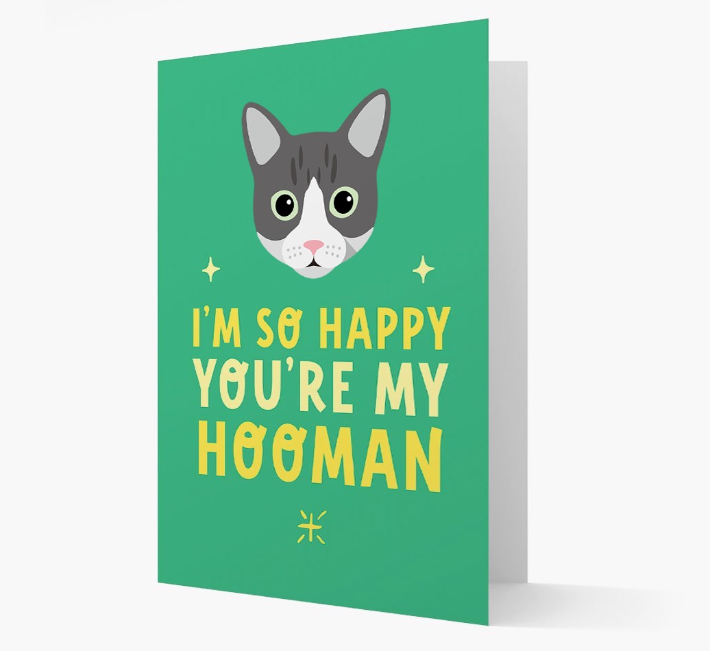 'Happy You're My Hooman' - Personalised {breedCommonName} Card