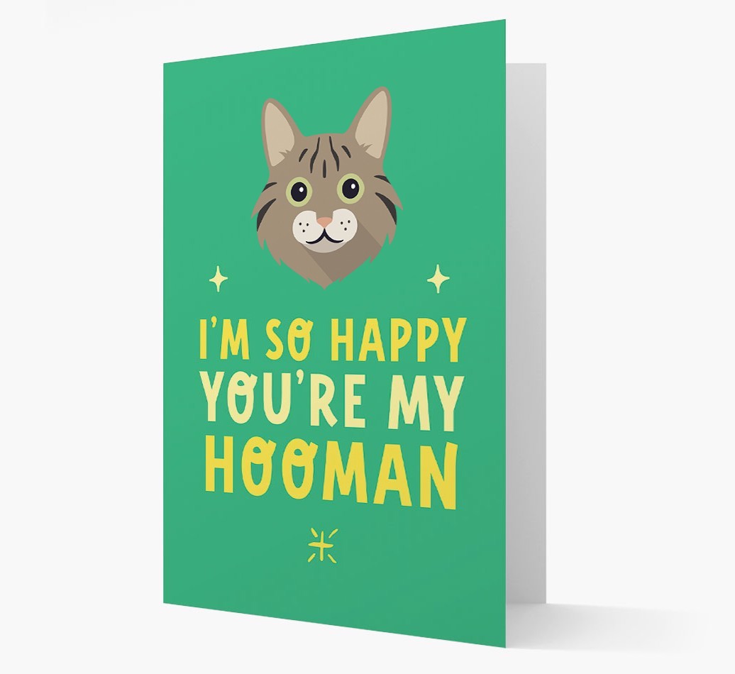 'Happy You're My Hooman' - Personalised {breedCommonName} Card