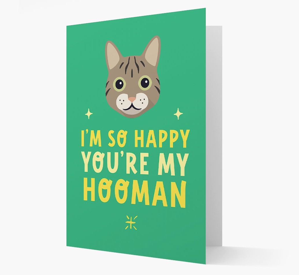 'Happy You're My Hooman' - Personalised {breedCommonName} Card