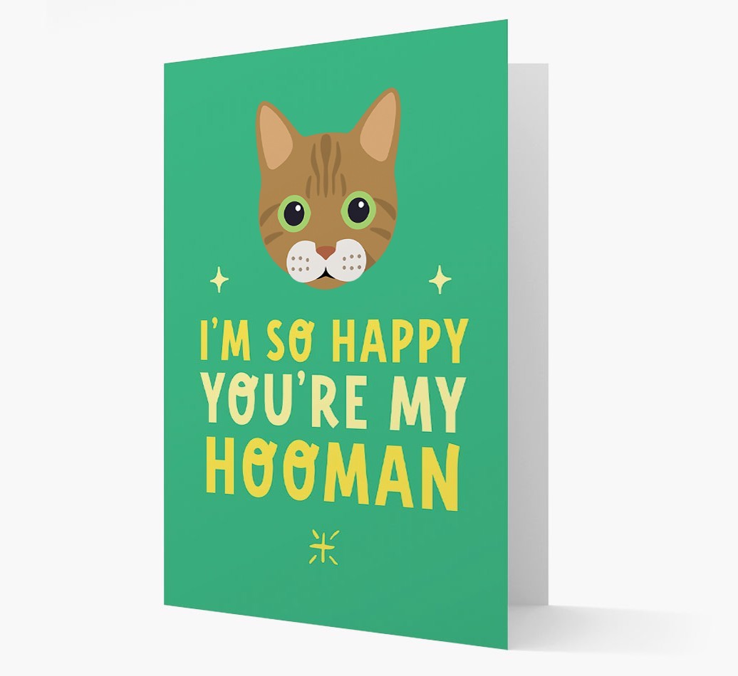 'Happy You're My Hooman' - Personalised {breedCommonName} Card