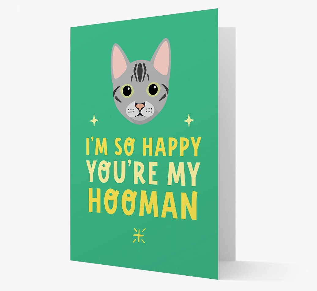 'Happy You're My Hooman' - Personalised {breedCommonName} Card
