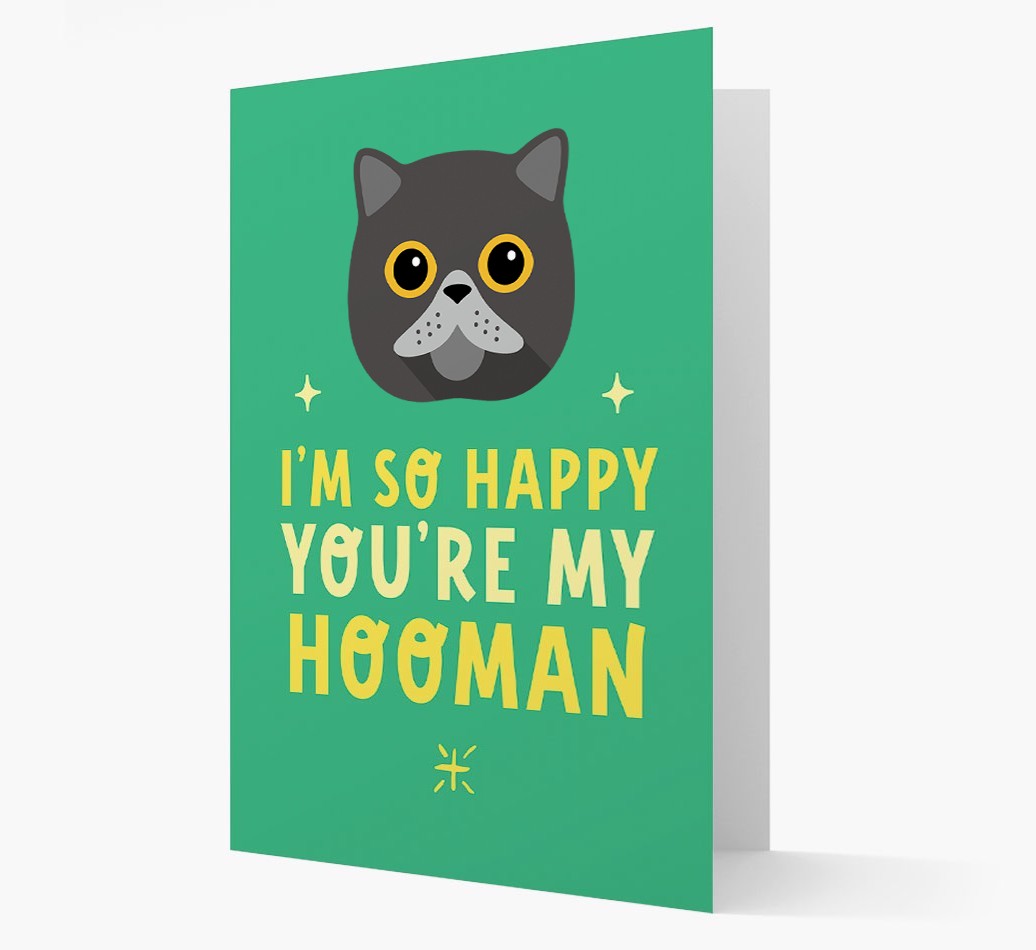 'Happy You're My Hooman' - Personalised {breedCommonName} Card