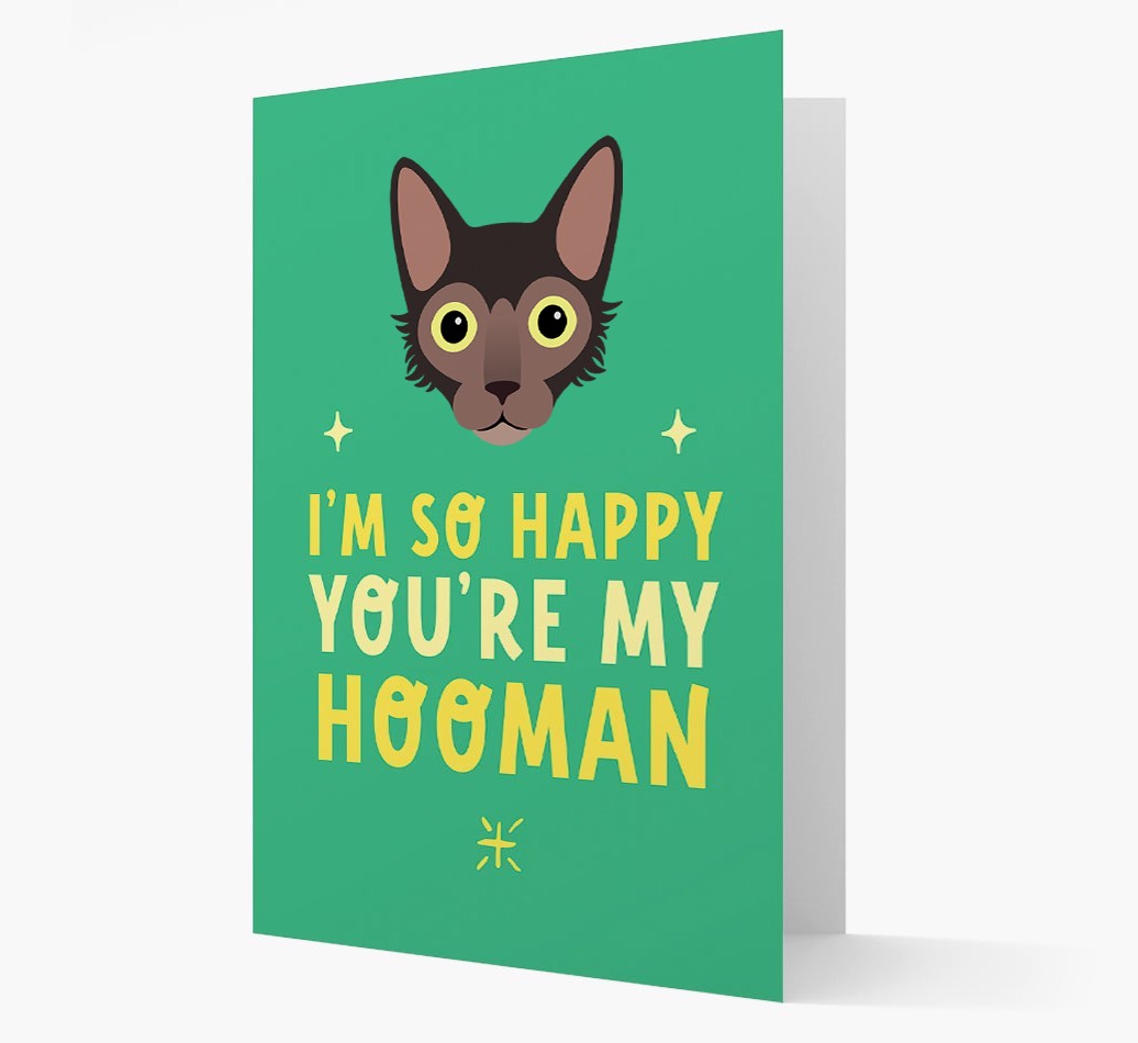 'Happy You're My Hooman' - Personalised {breedCommonName} Card