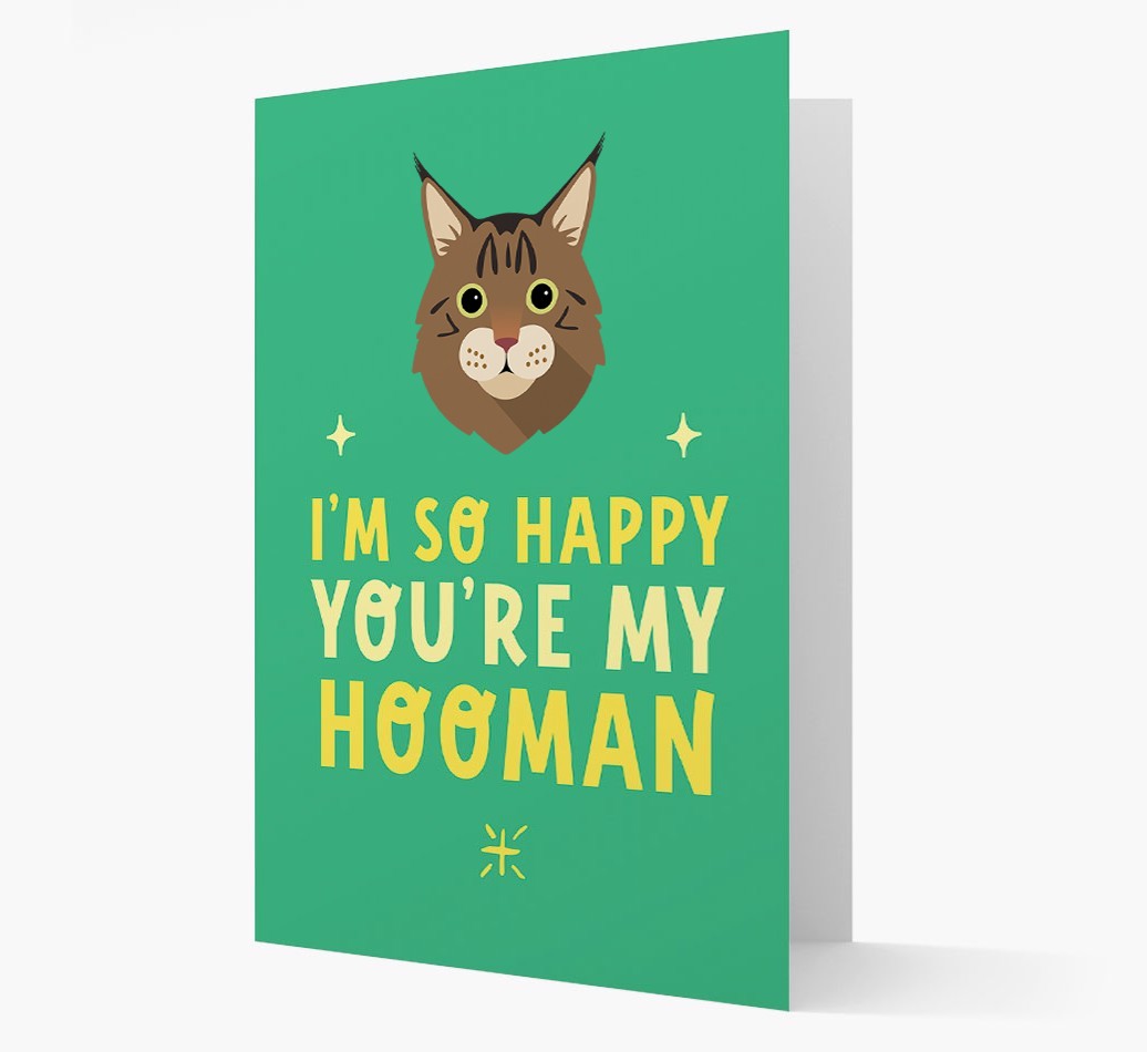 'Happy You're My Hooman' - Personalised {breedCommonName} Card