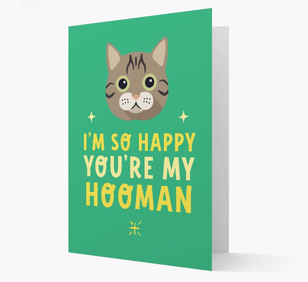 'Happy You're My Hooman' - Personalised {breedCommonName} Card