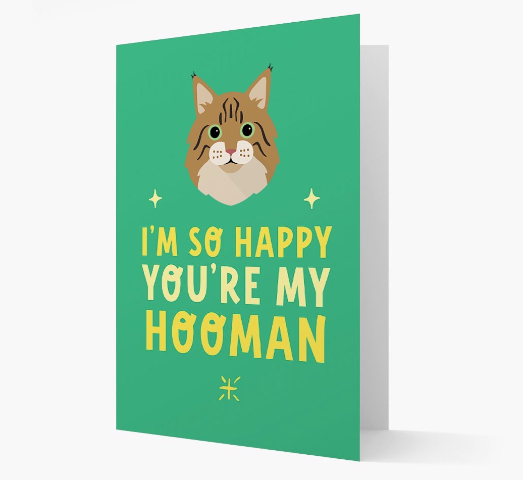 'Happy You're My Hooman' - Personalised {breedCommonName} Card