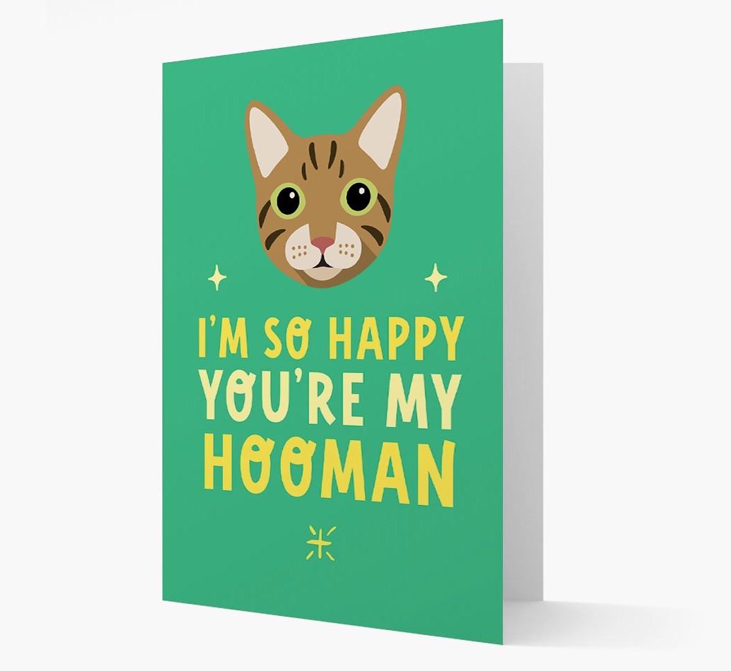 'Happy You're My Hooman' - Personalised {breedCommonName} Card