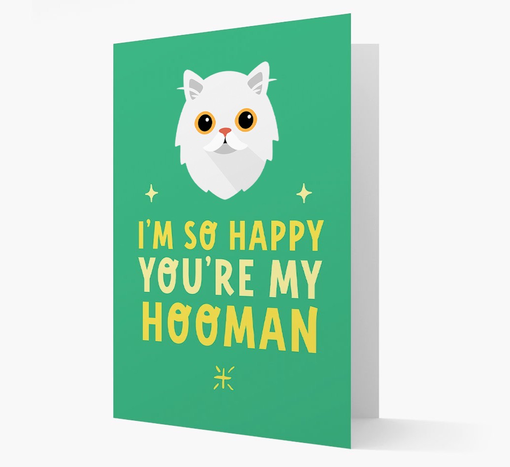 'Happy You're My Hooman' - Personalised {breedCommonName} Card