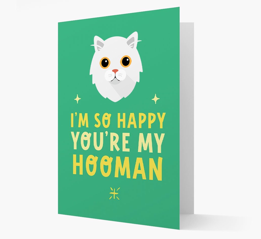 'Happy You're My Hooman' - Personalised {breedCommonName} Card