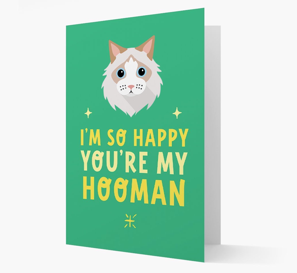 'Happy You're My Hooman' - Personalised {breedCommonName} Card