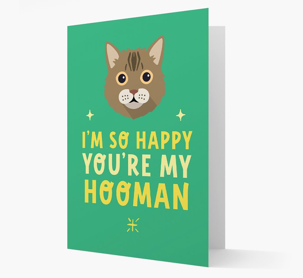 'Happy You're My Hooman' - Personalised {breedCommonName} Card