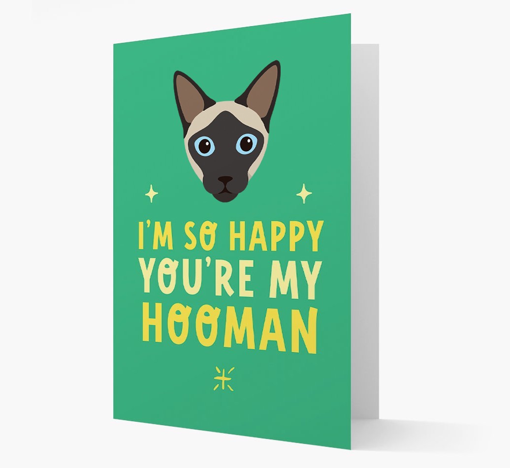 'Happy You're My Hooman' - Personalised {breedCommonName} Card