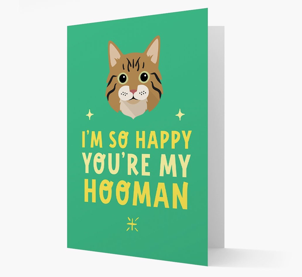 'Happy You're My Hooman' - Personalised {breedCommonName} Card