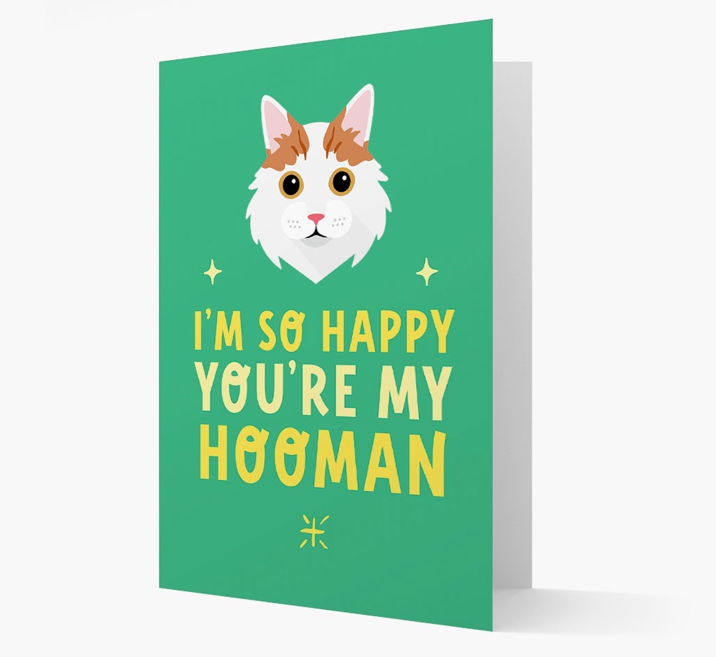 'Happy You're My Hooman' - Personalised {breedCommonName} Card