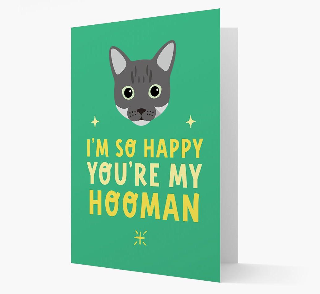 'Happy You're My Hooman' - Personalized {breedCommonName} Card