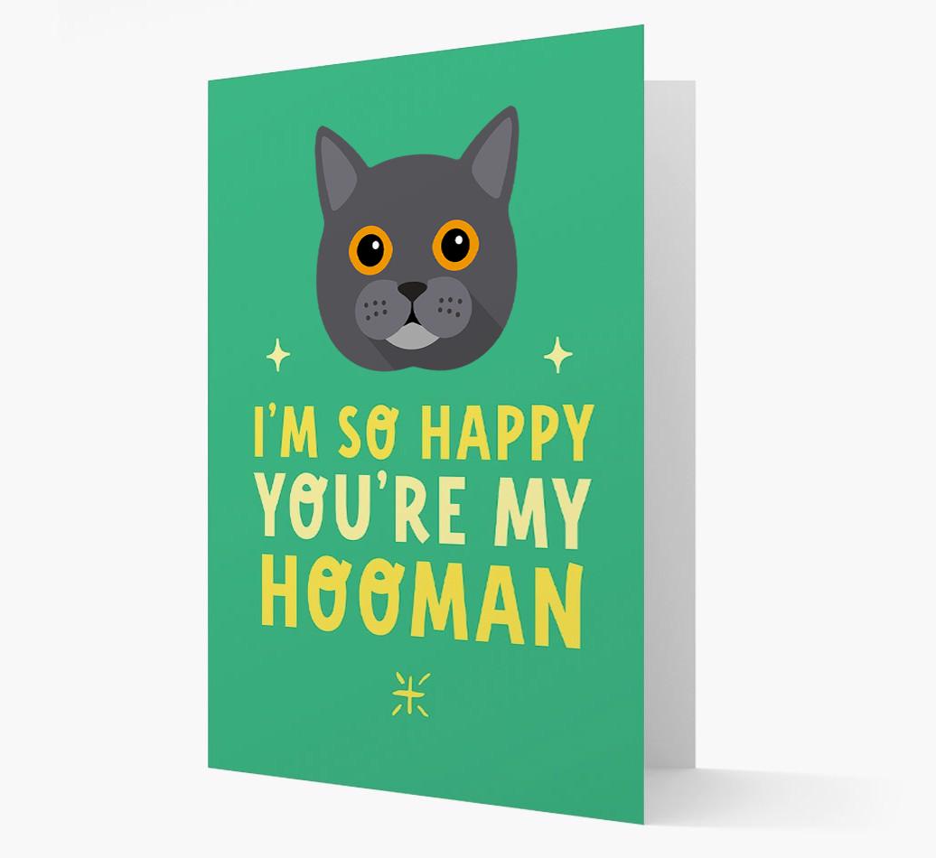 'Happy You're My Hooman' - Personalized {breedCommonName} Card