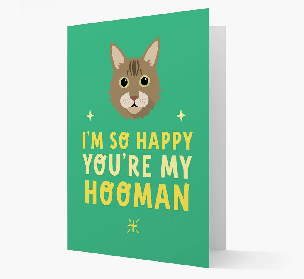 'Happy You're My Hooman' - Personalized {breedCommonName} Card