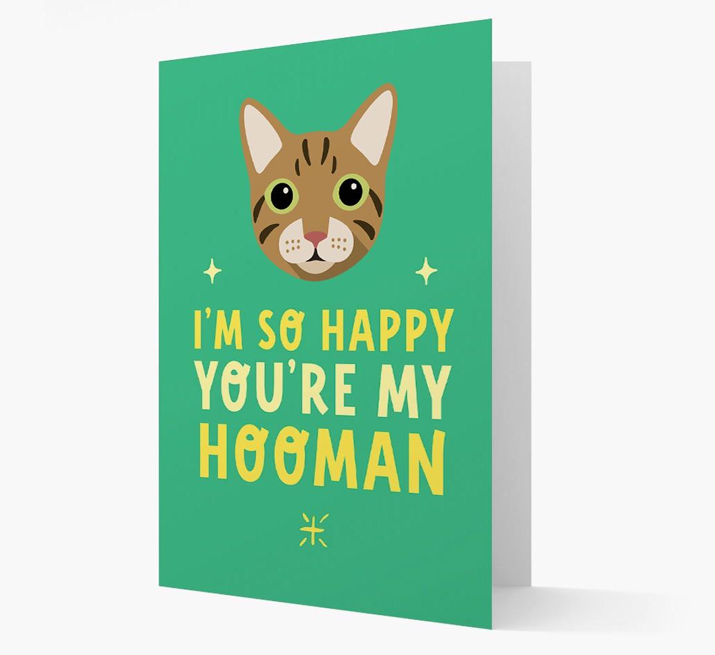 'Happy You're My Hooman' - Personalized {breedCommonName} Card