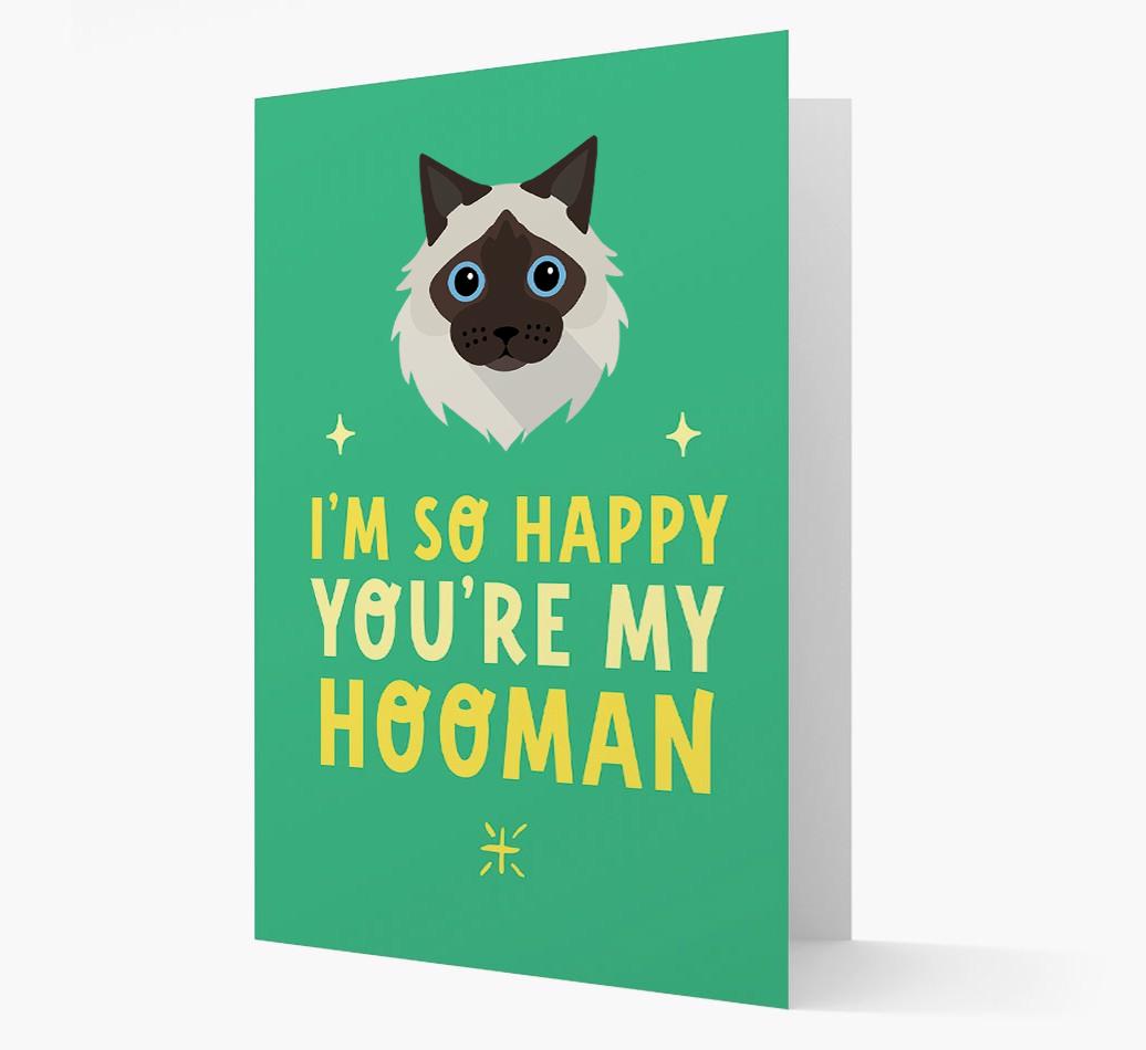 'Happy You're My Hooman' - Personalized {breedCommonName} Card