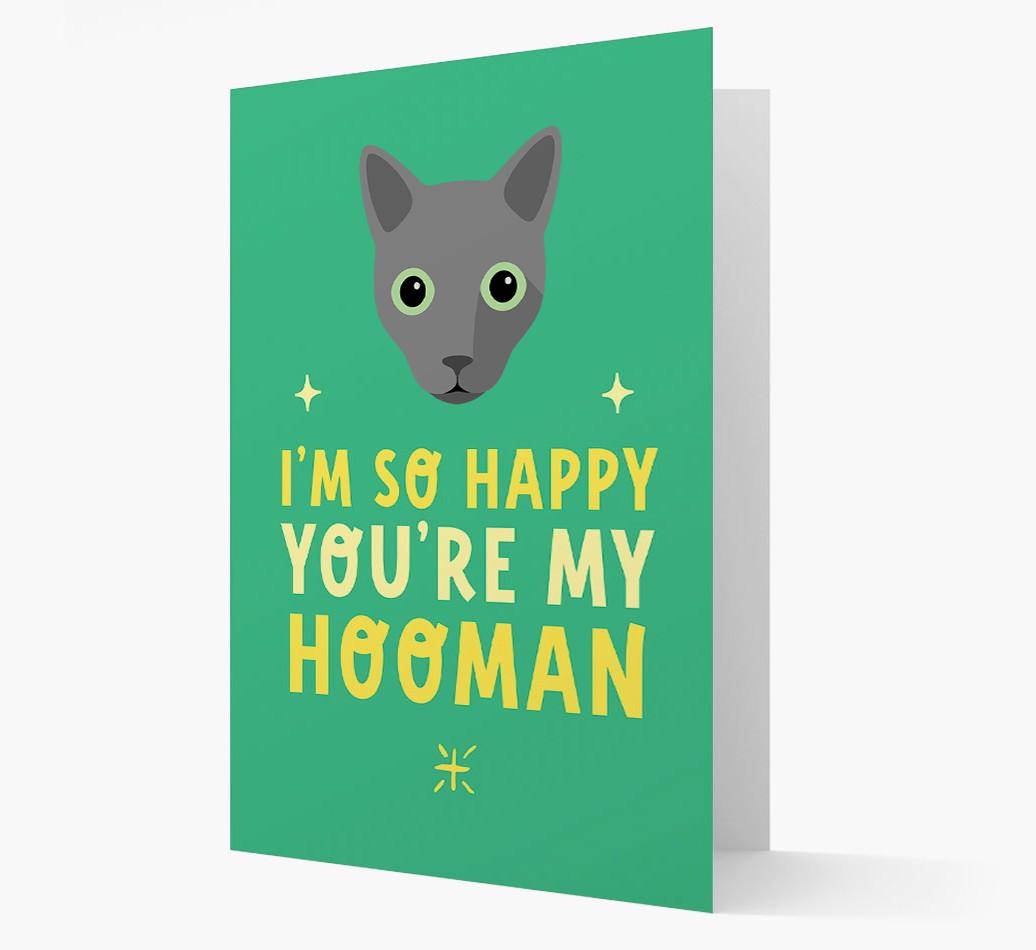 'Happy You're My Hooman' - Personalized {breedCommonName} Card