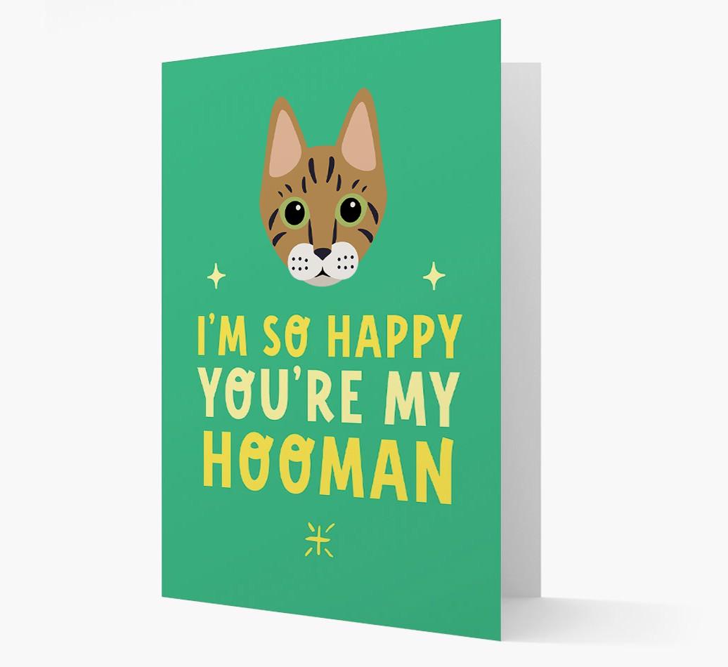 'Happy You're My Hooman' - Personalized {breedCommonName} Card