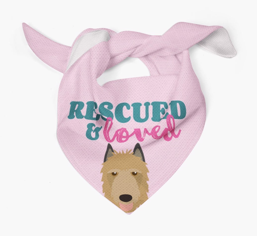 'Rescued and Loved' - Personalised {breedFullName} Bandana